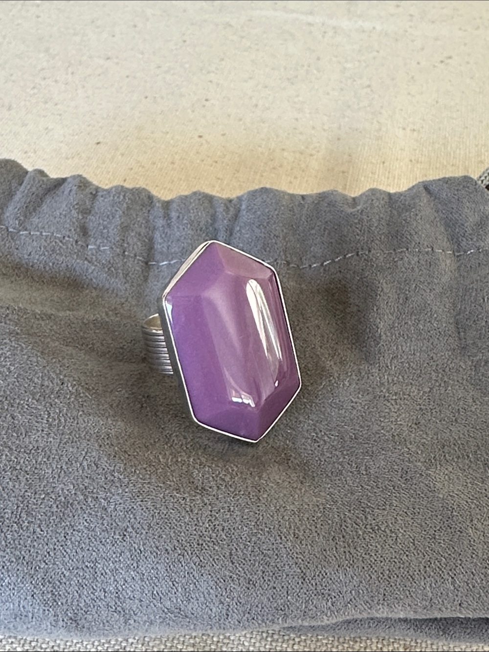 Jay King Hexagon Purple Stone Ring